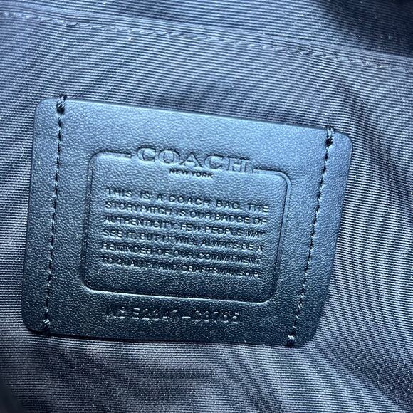 COACH League Belt Bag In Signature Print, Black Leather, Unisex - Picture 3 of 14